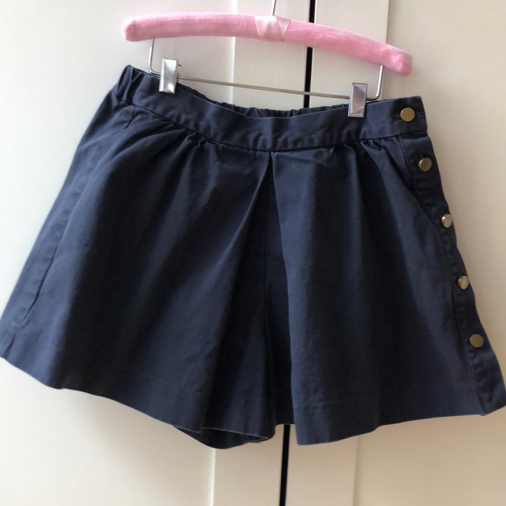 J.Crew navy shorts with buttons in the side